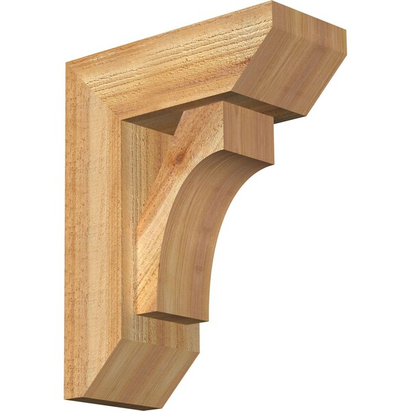 Ekena Millwork Westlake Slat Rough Sawn Bracket w/ Offset Brace, Western Red Cedar, 6"W x 14"D x 18"H BKT0604X14X18WTL06RWR - main